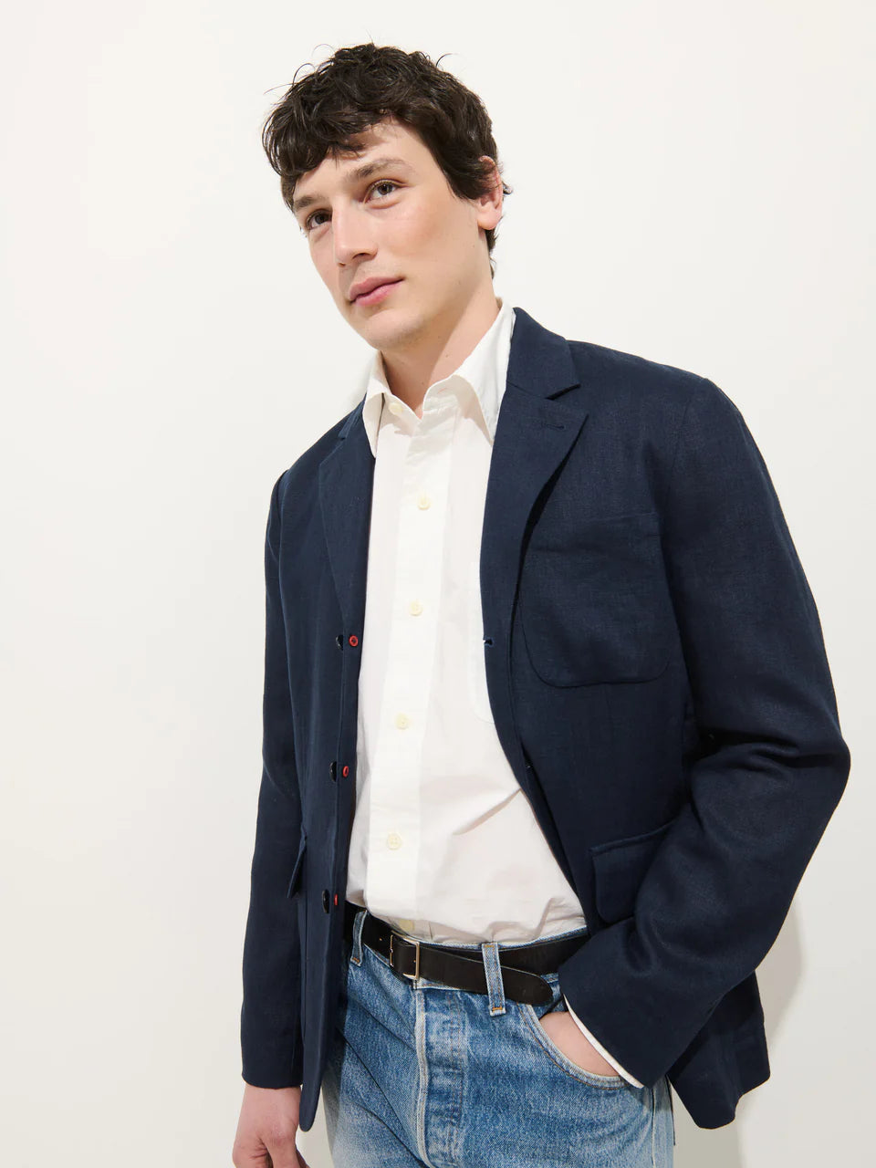 Mercer Linen Jacket - Navy