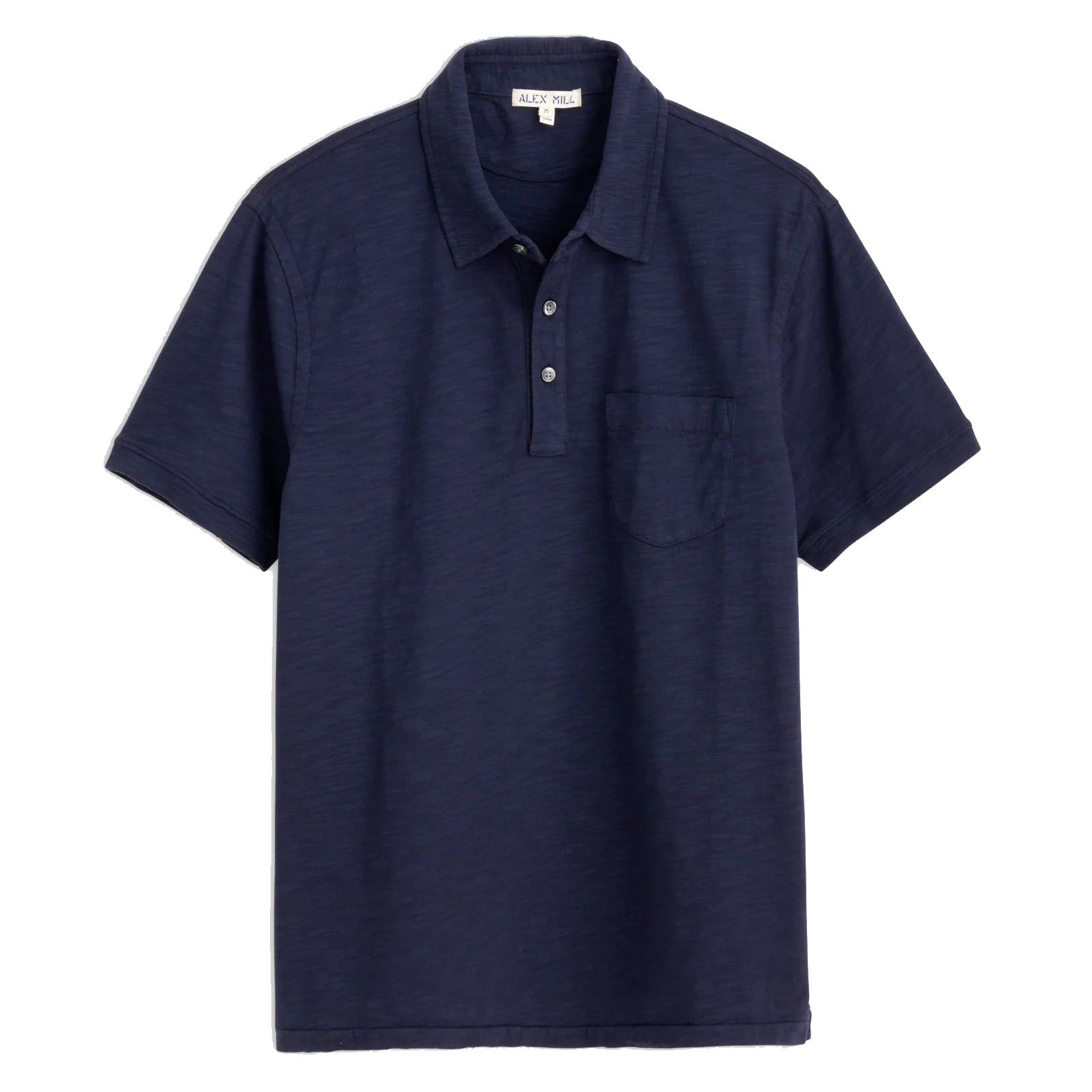 Slub Cotton Polo Shirt - Navy