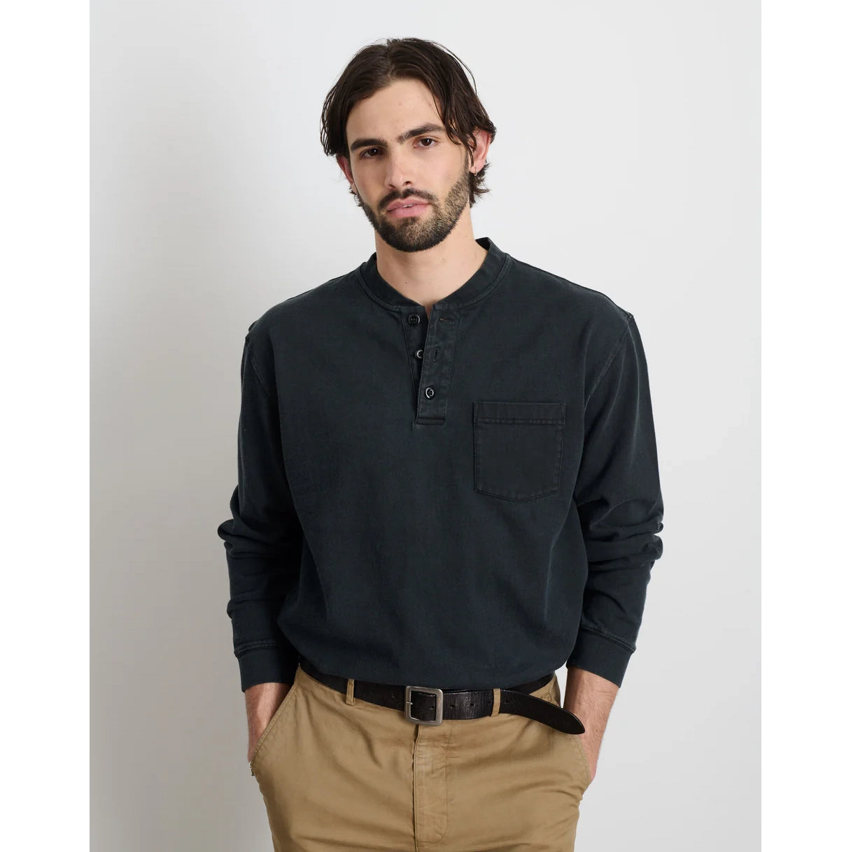 Alan Henley - Washed Black Heavyweight Cotton