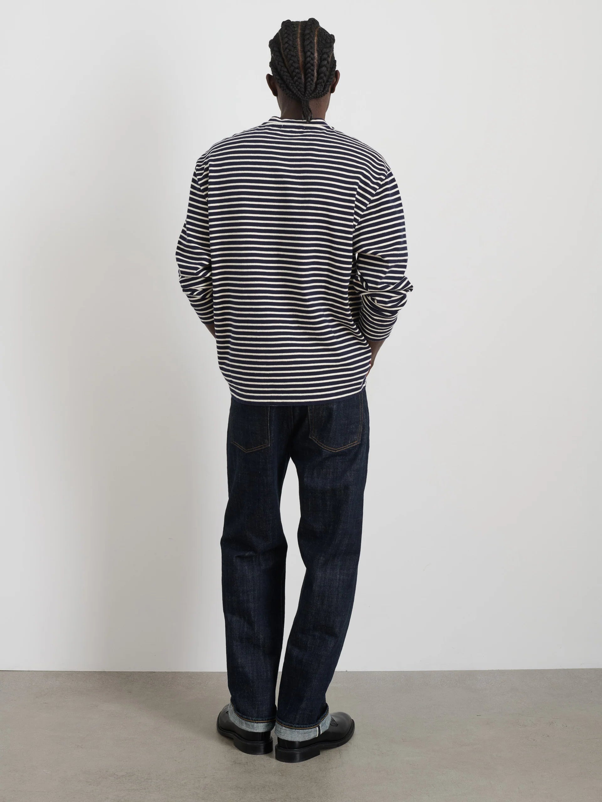 Alan Striped Henley - Navy/Natural