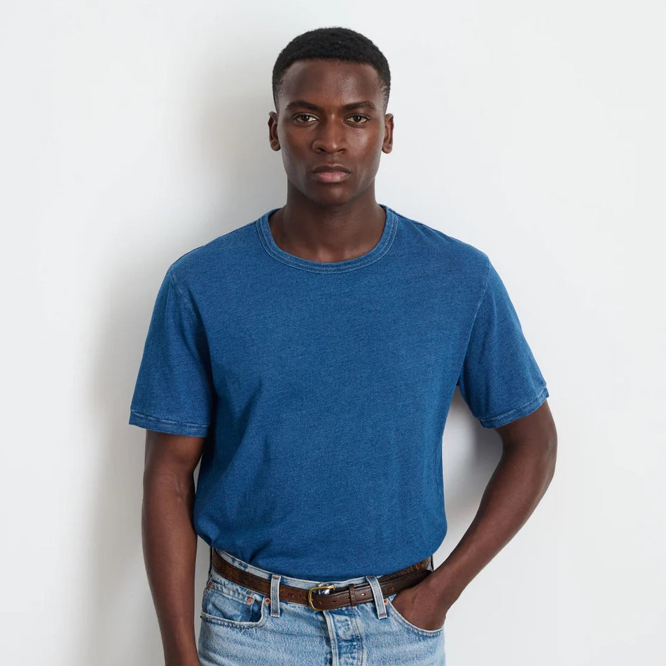 Slub Cotton T-Shirt - Indigo