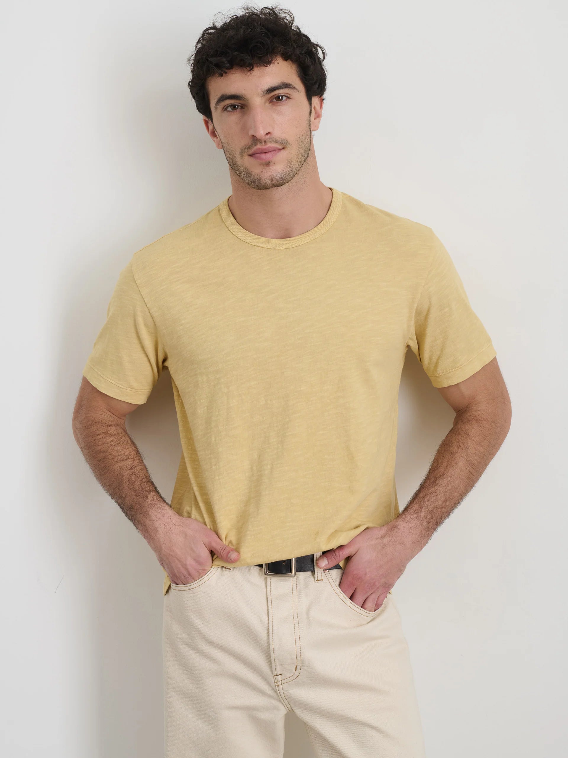 Slub Cotton T-Shirt - Beeswax