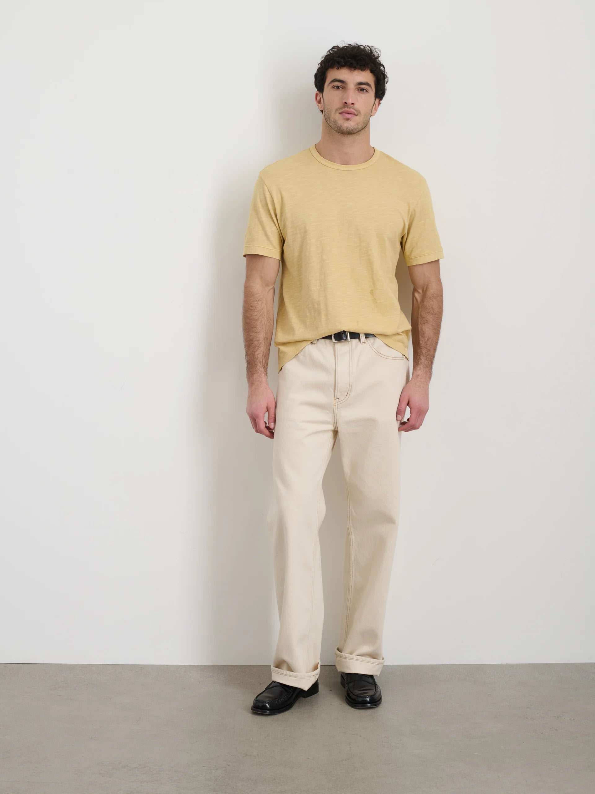 Slub Cotton T-Shirt - Beeswax