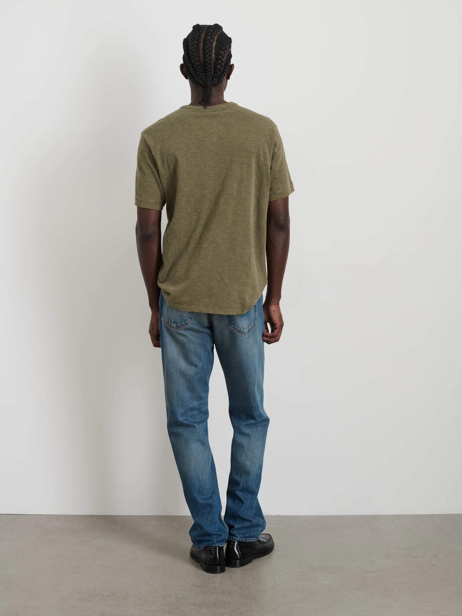 Slub Cotton T-Shirt - Olive Grey