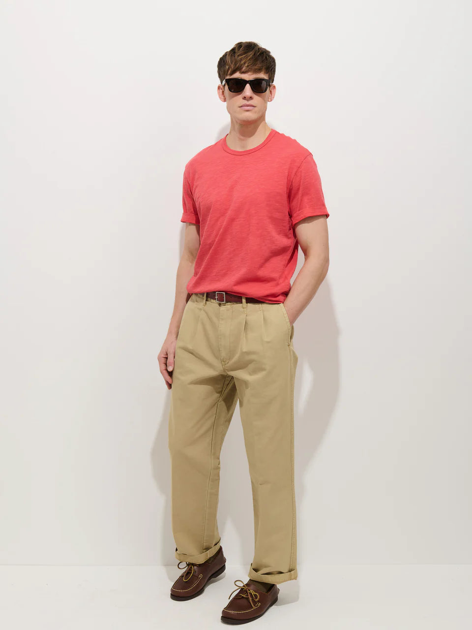 Slub Cotton T-Shirt - Fire Red