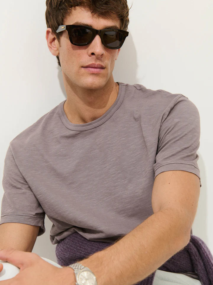 Slub Cotton T-Shirt - Lavender Grey