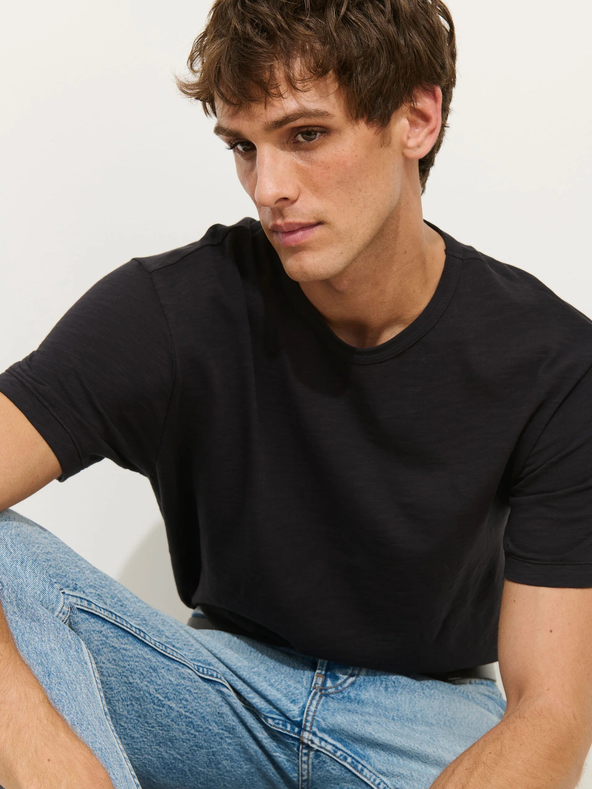 Slub Cotton T-Shirt - Black
