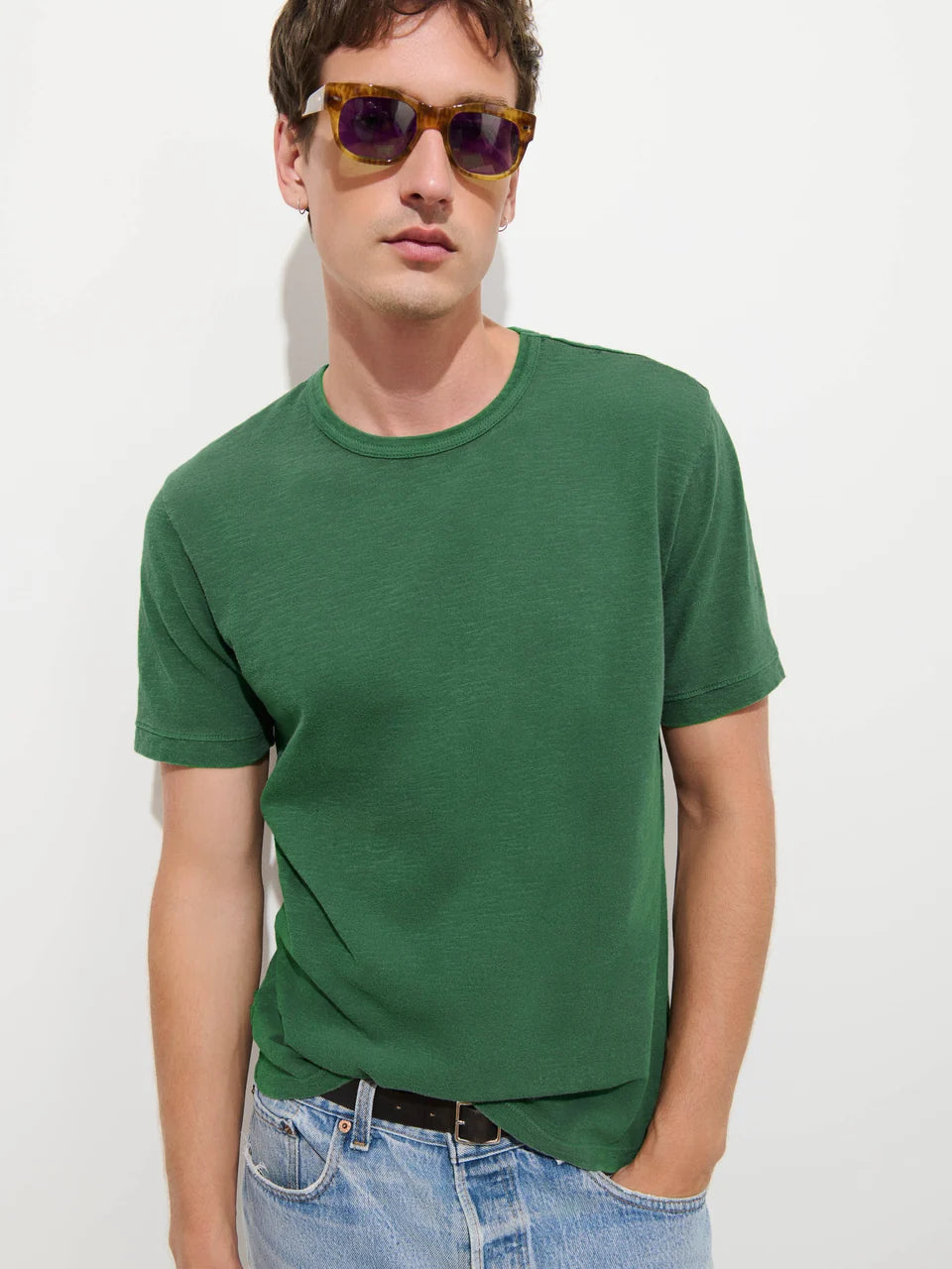 Slub Cotton T-Shirt - Bright Kelly