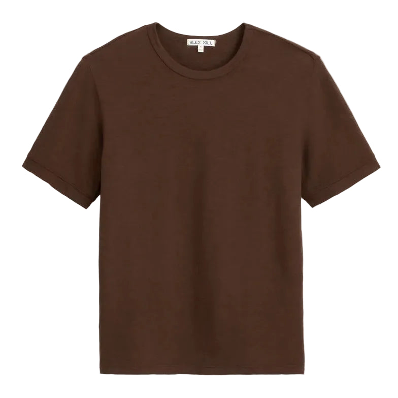 Slub Cotton T-Shirt - Coffee Bean