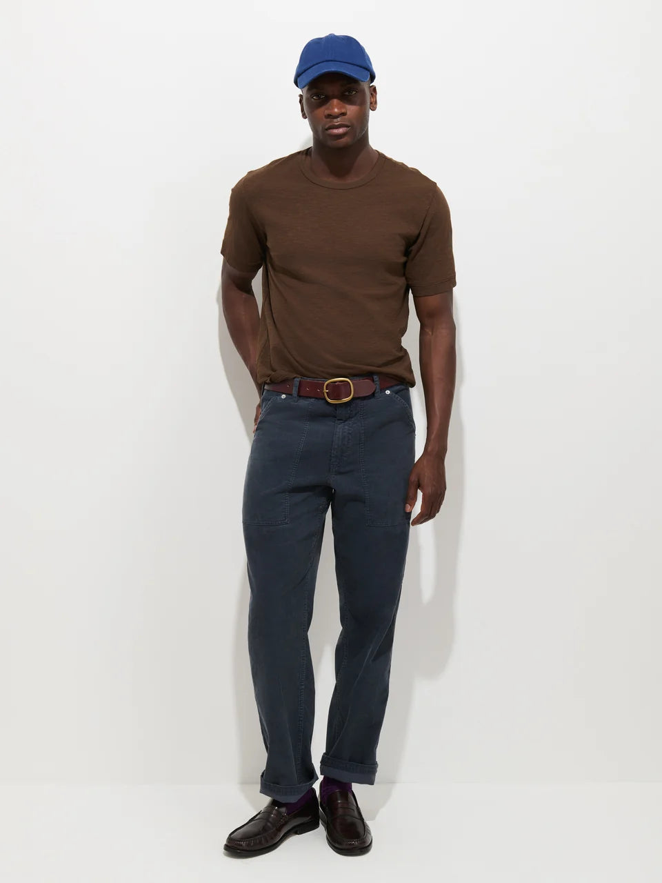 Slub Cotton T-Shirt - Coffee Bean