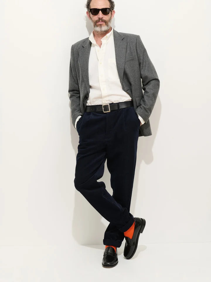 Standard Pleated Cord - Dark Navy