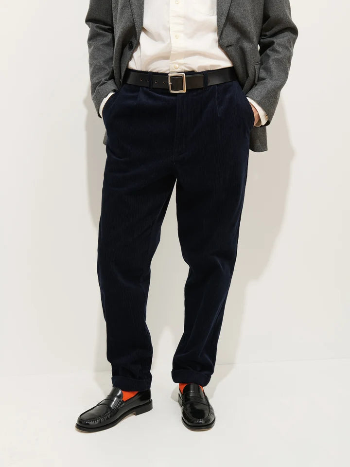 Standard Pleated Cord - Dark Navy