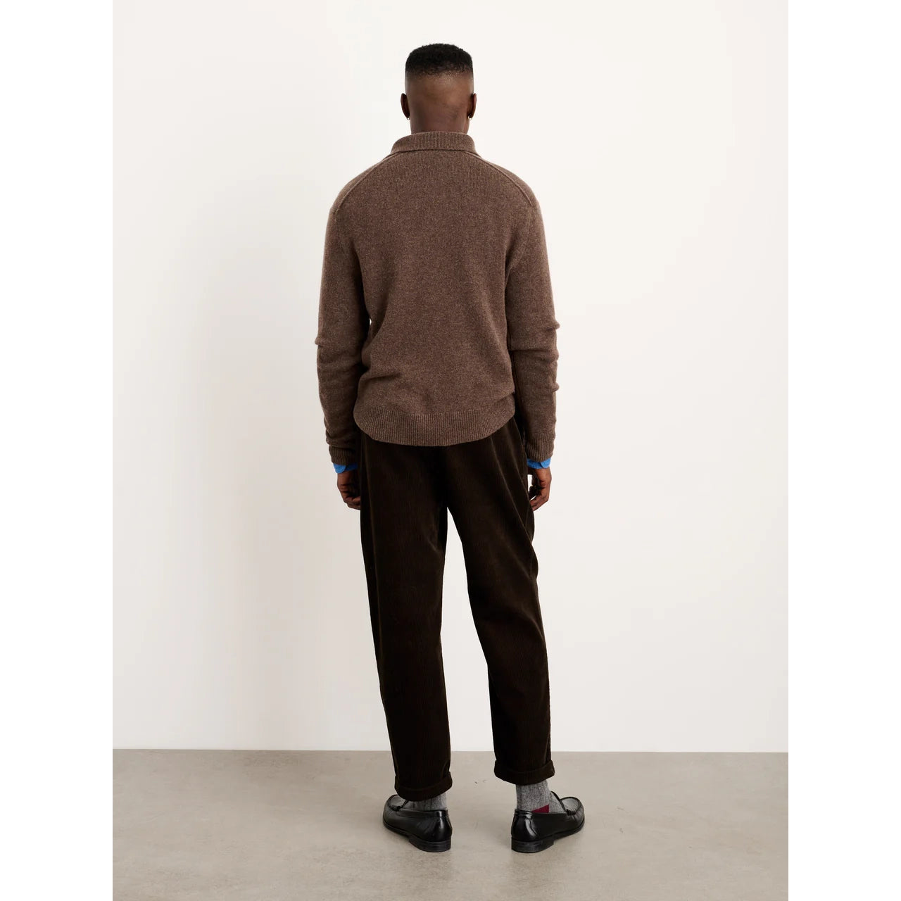 Standard Pleated Pant - Chocolate Corduroy