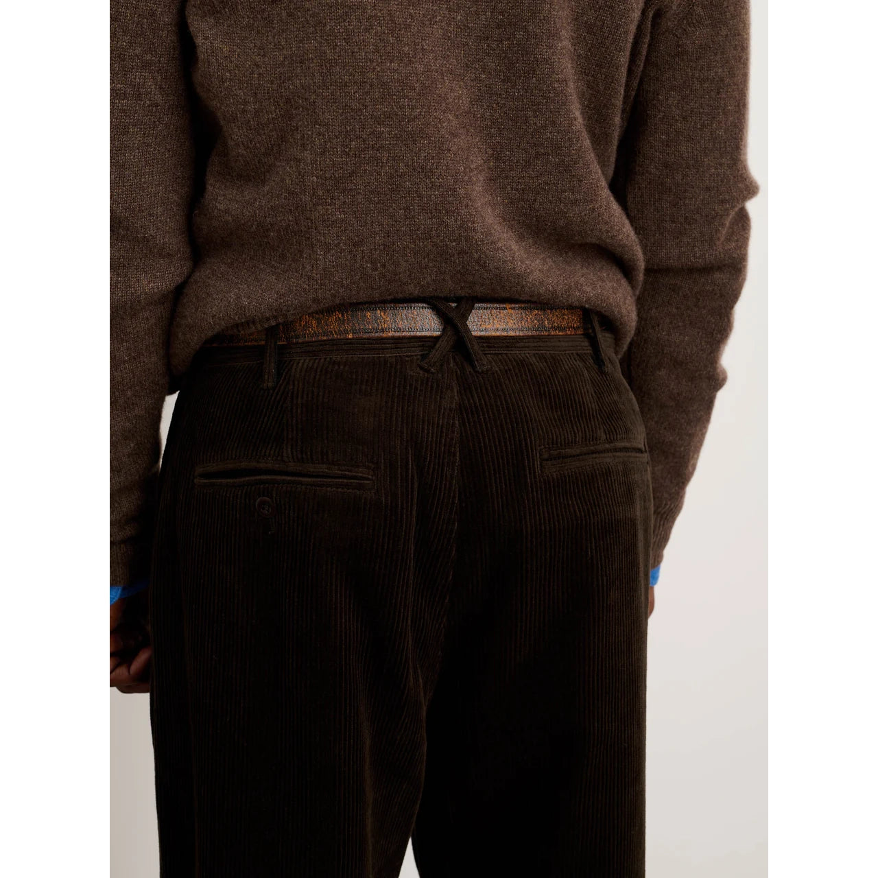 Standard Pleated Pant - Chocolate Corduroy