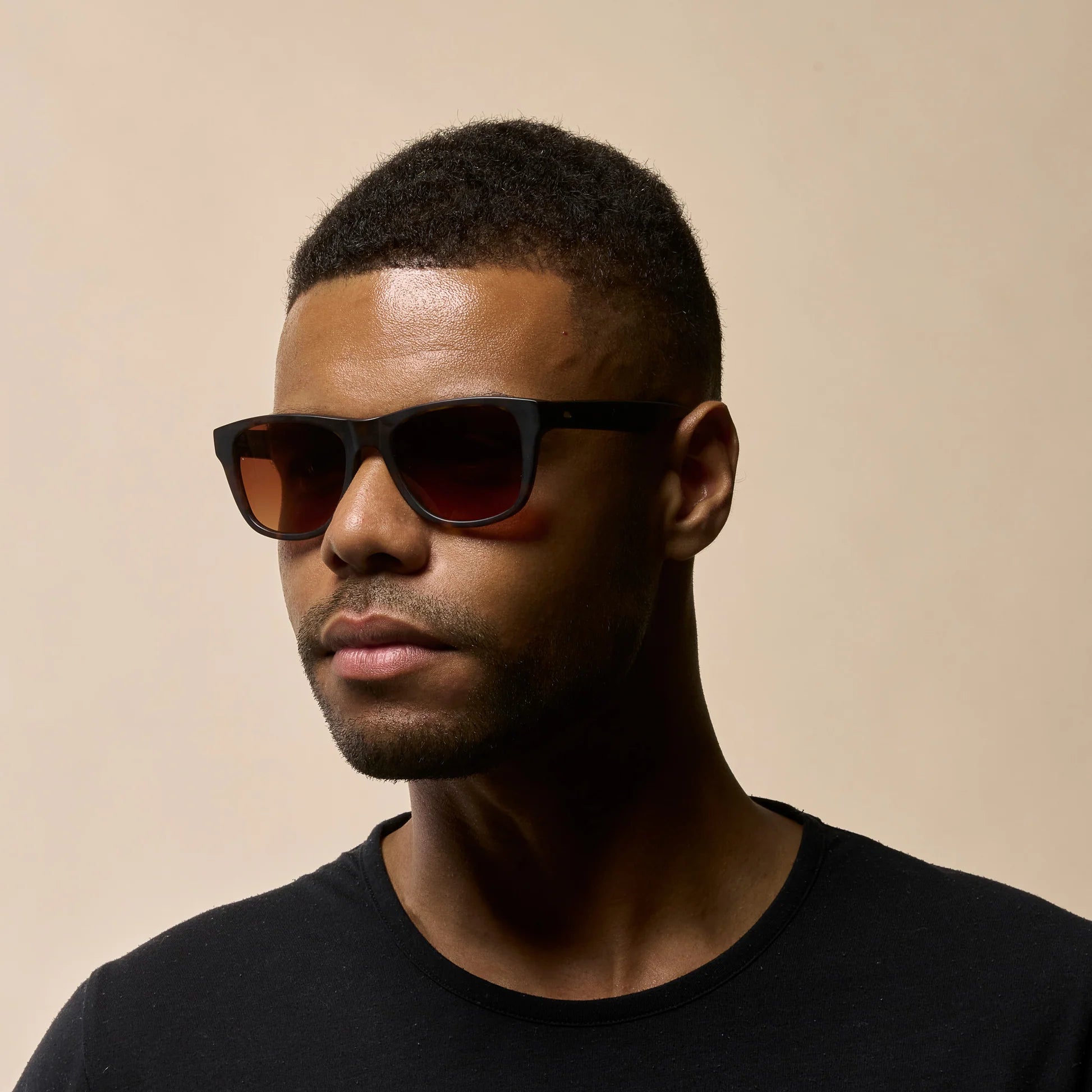 Classic New Matte Dark Tortoise Sunglasses & Original Lens