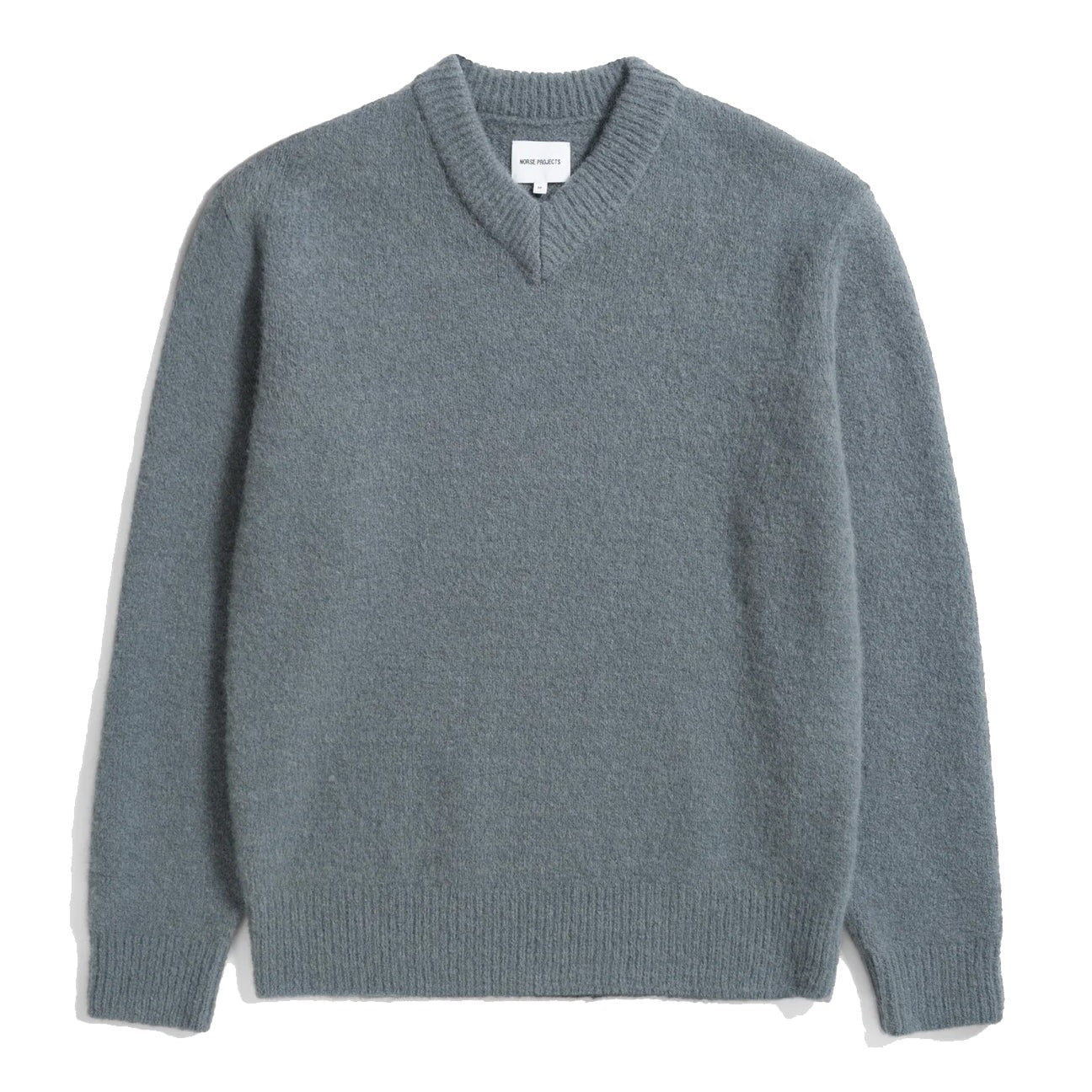 Rasmus Brushed V-Neck Sweater - Mouse Grey