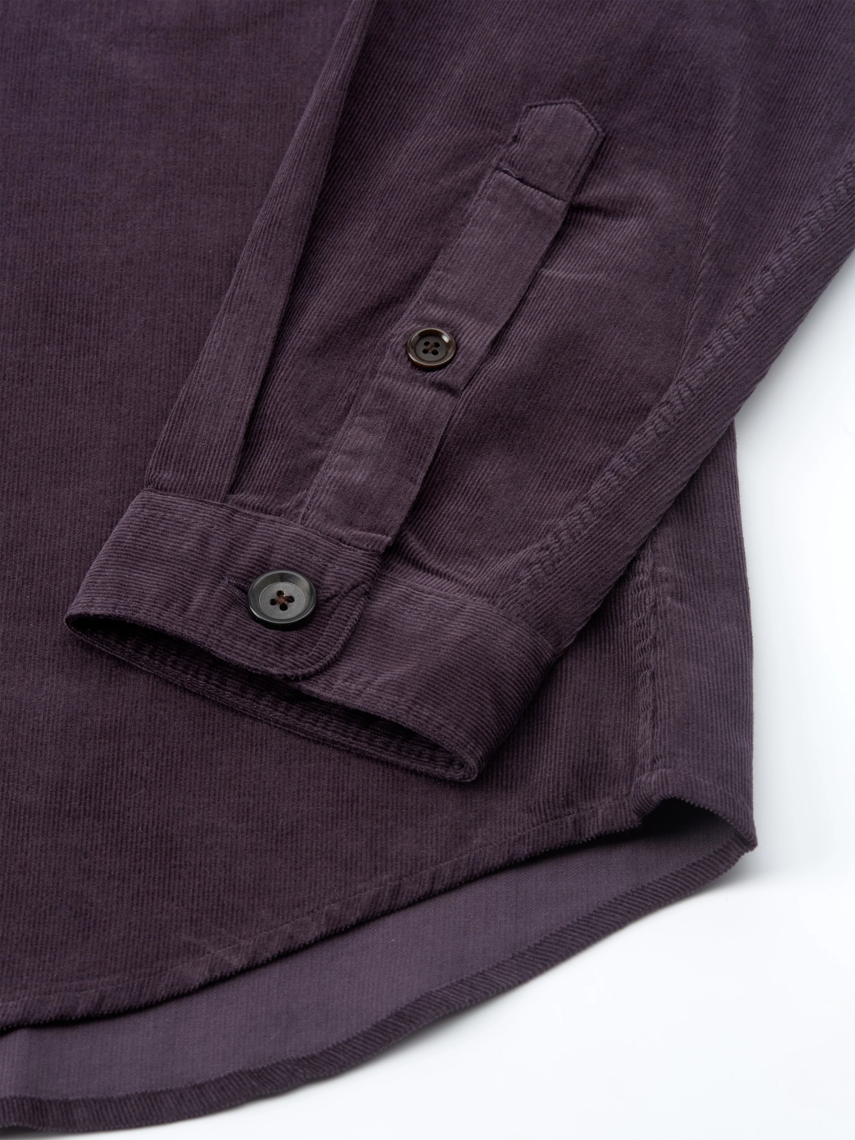 Treviscoe Shirt - Mersey Cord Aubergine