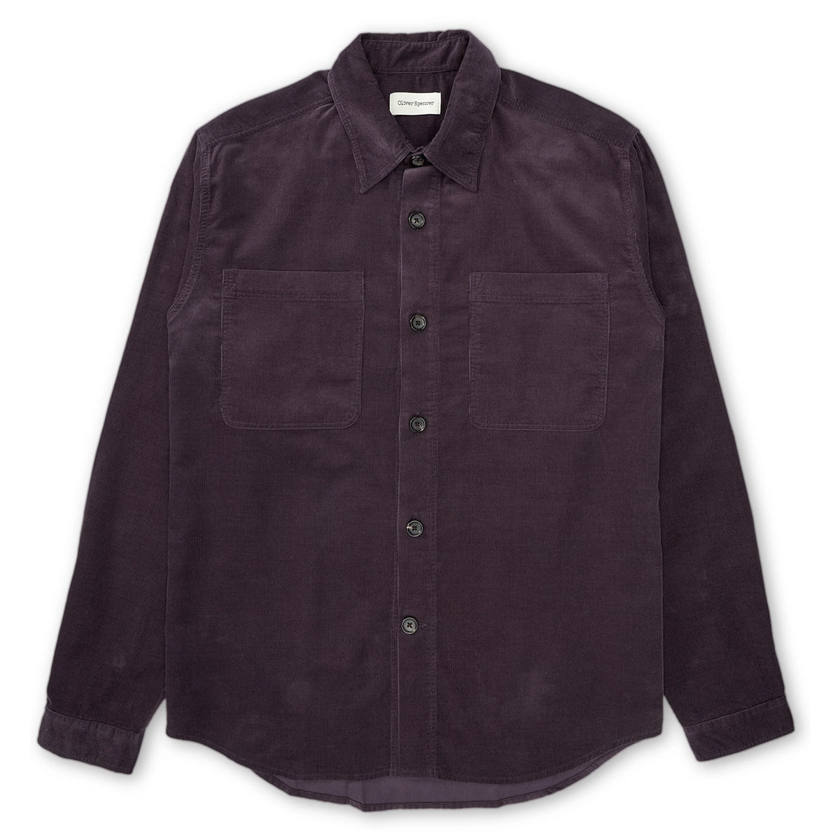 Treviscoe Shirt - Mersey Cord Aubergine