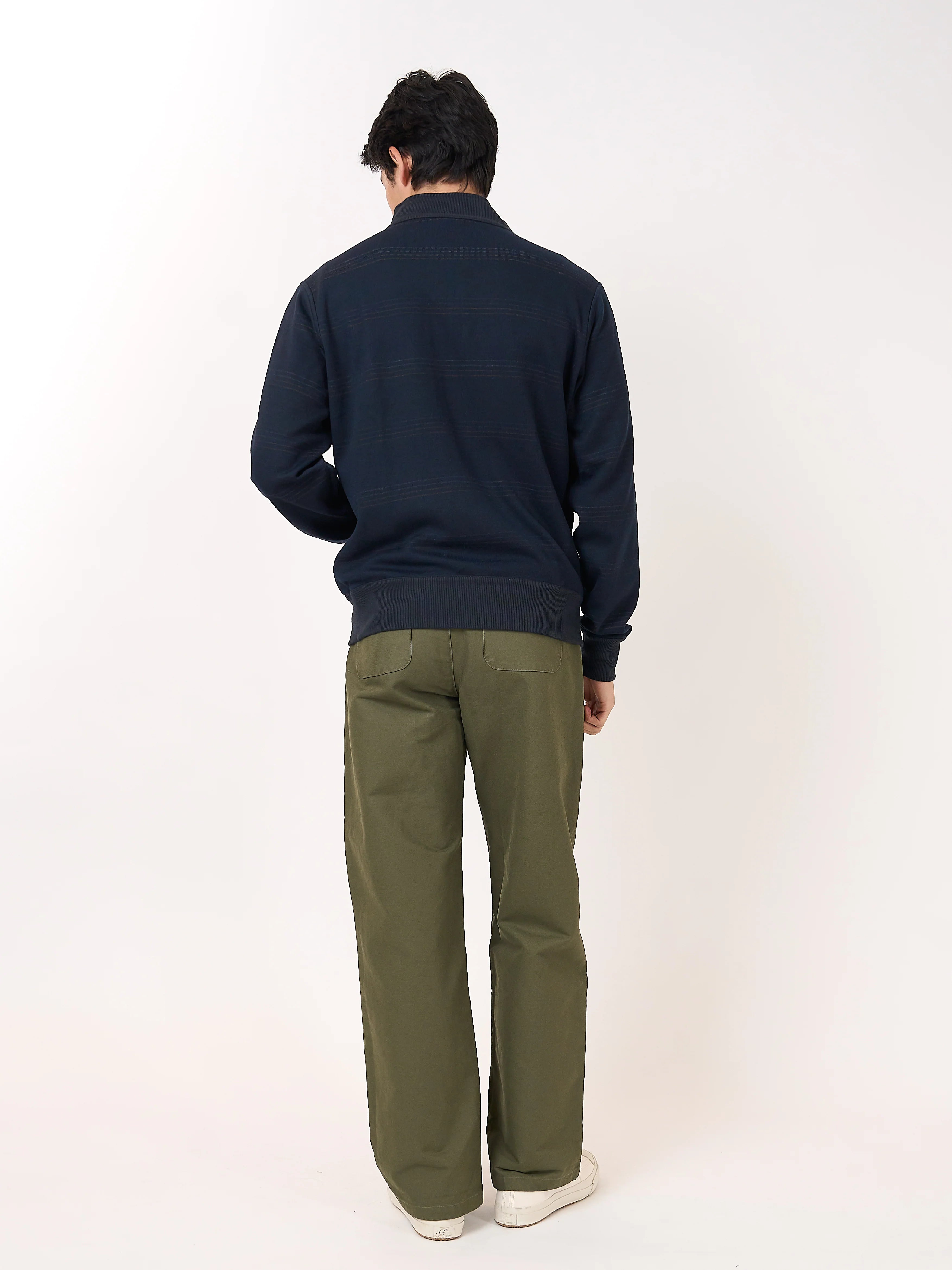 Reversible Half Zip Sweatshirt - Hinkley Navy/Green