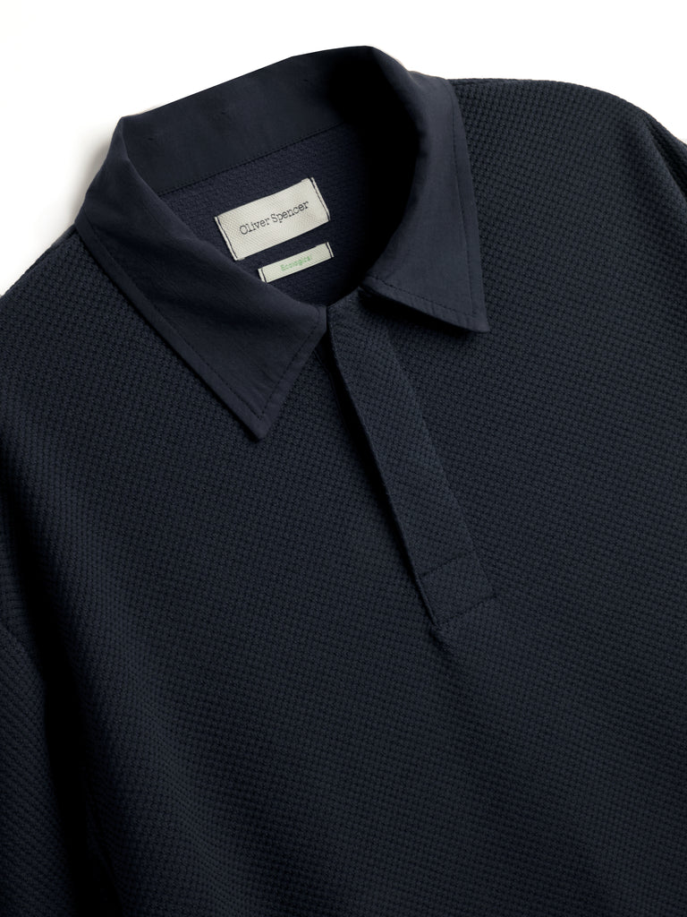 Long Sleeve Rugby Top - Navy Amery