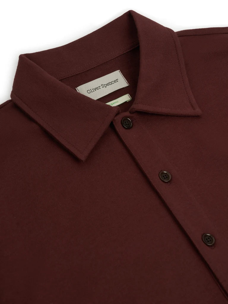 Mersey Long Sleeve Polo Shirt - Maroon Parton