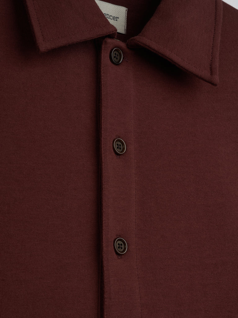 Mersey Long Sleeve Polo Shirt - Maroon Parton
