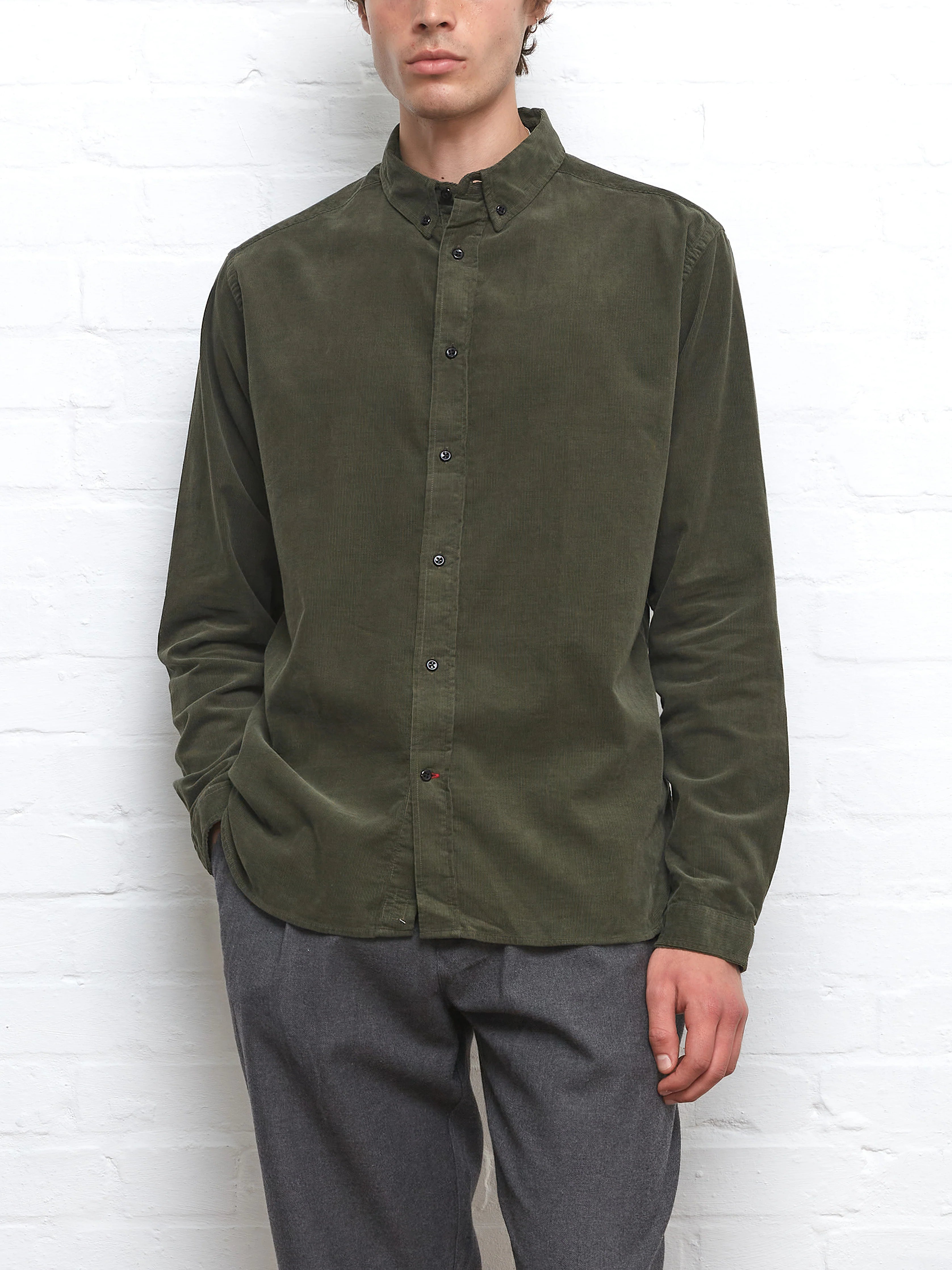 Brook Shirt - Mersey Cord Green