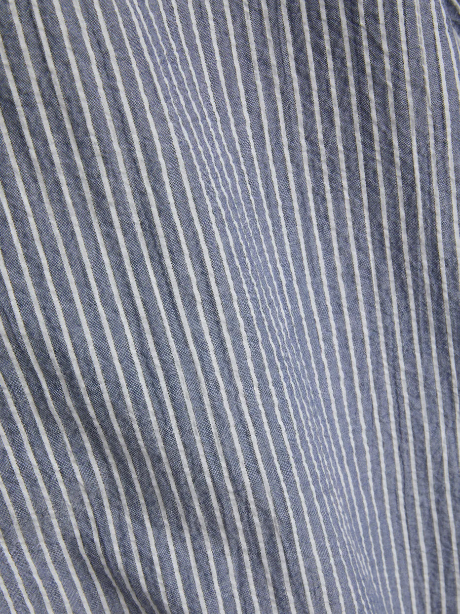 Brook Shirt - Finch Blue/White Seersucker