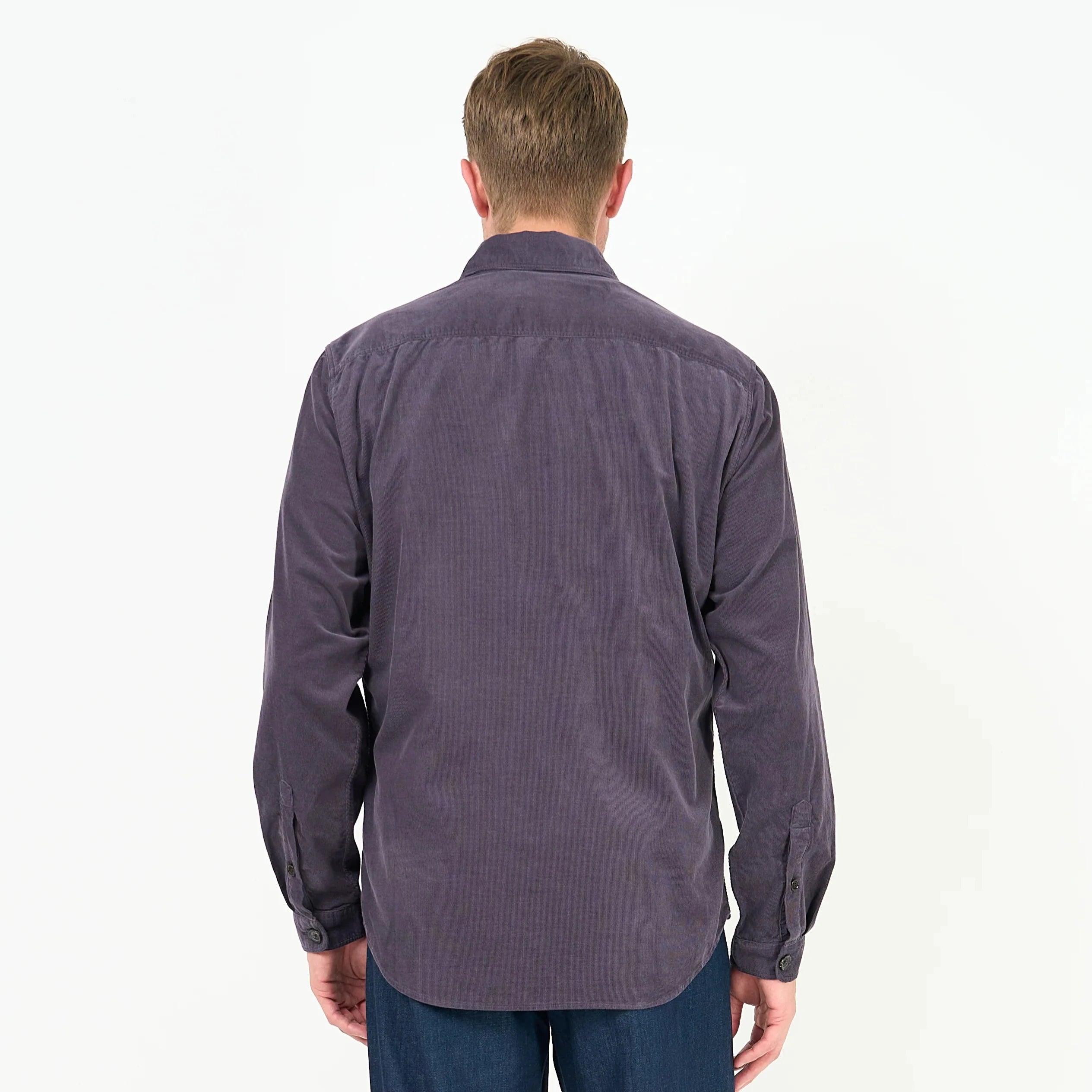 Treviscoe Shirt - Mersey Cord Aubergine