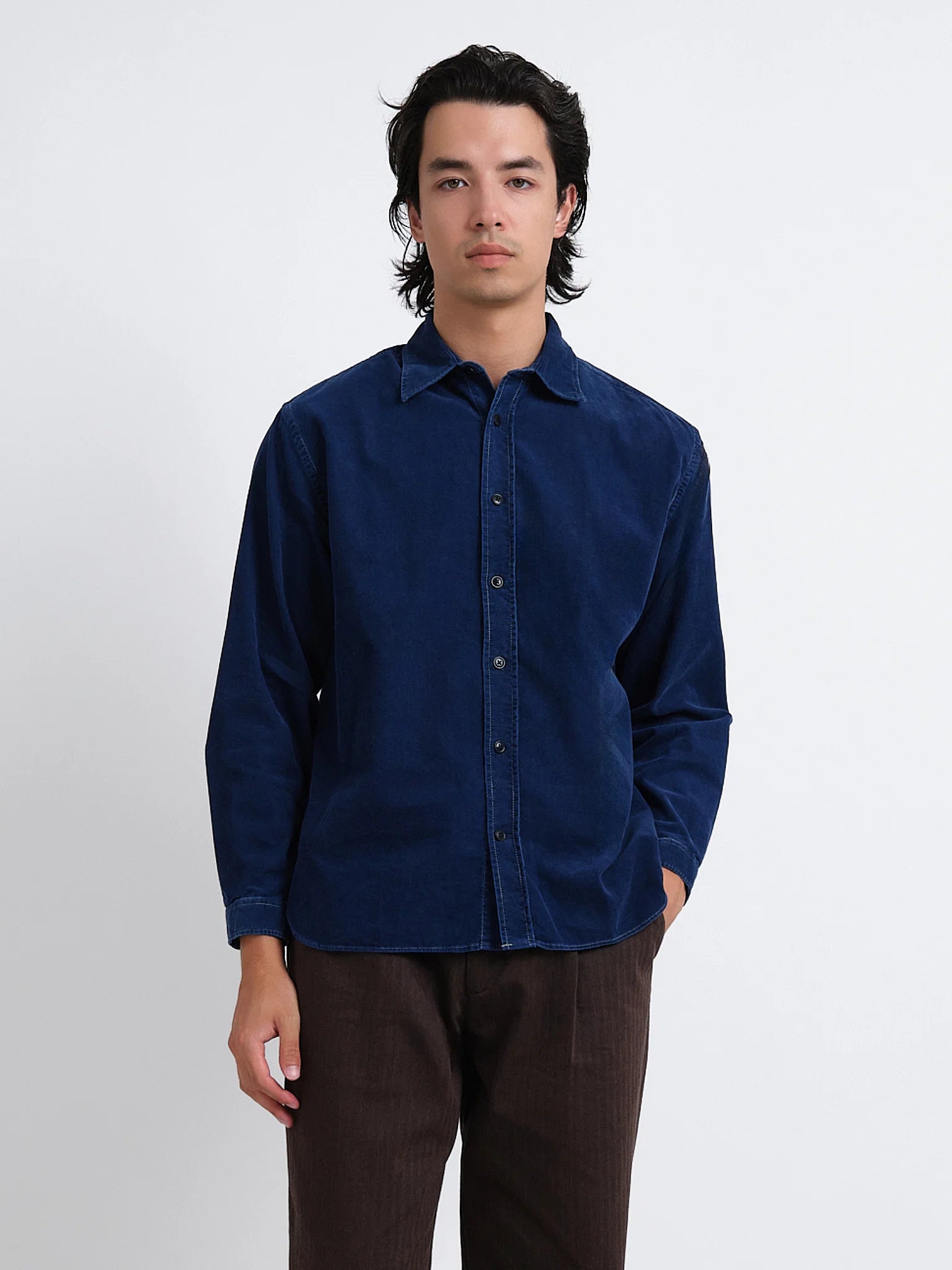 Atlanta Shirt - Indigo Blue Rinse Newson Cord