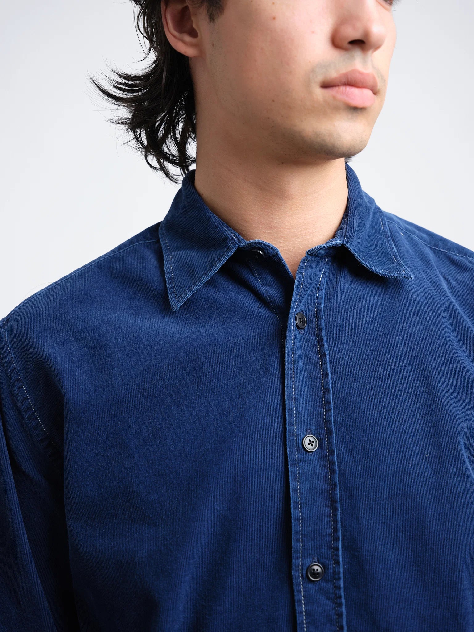 Atlanta Shirt - Indigo Blue Rinse Newson Cord