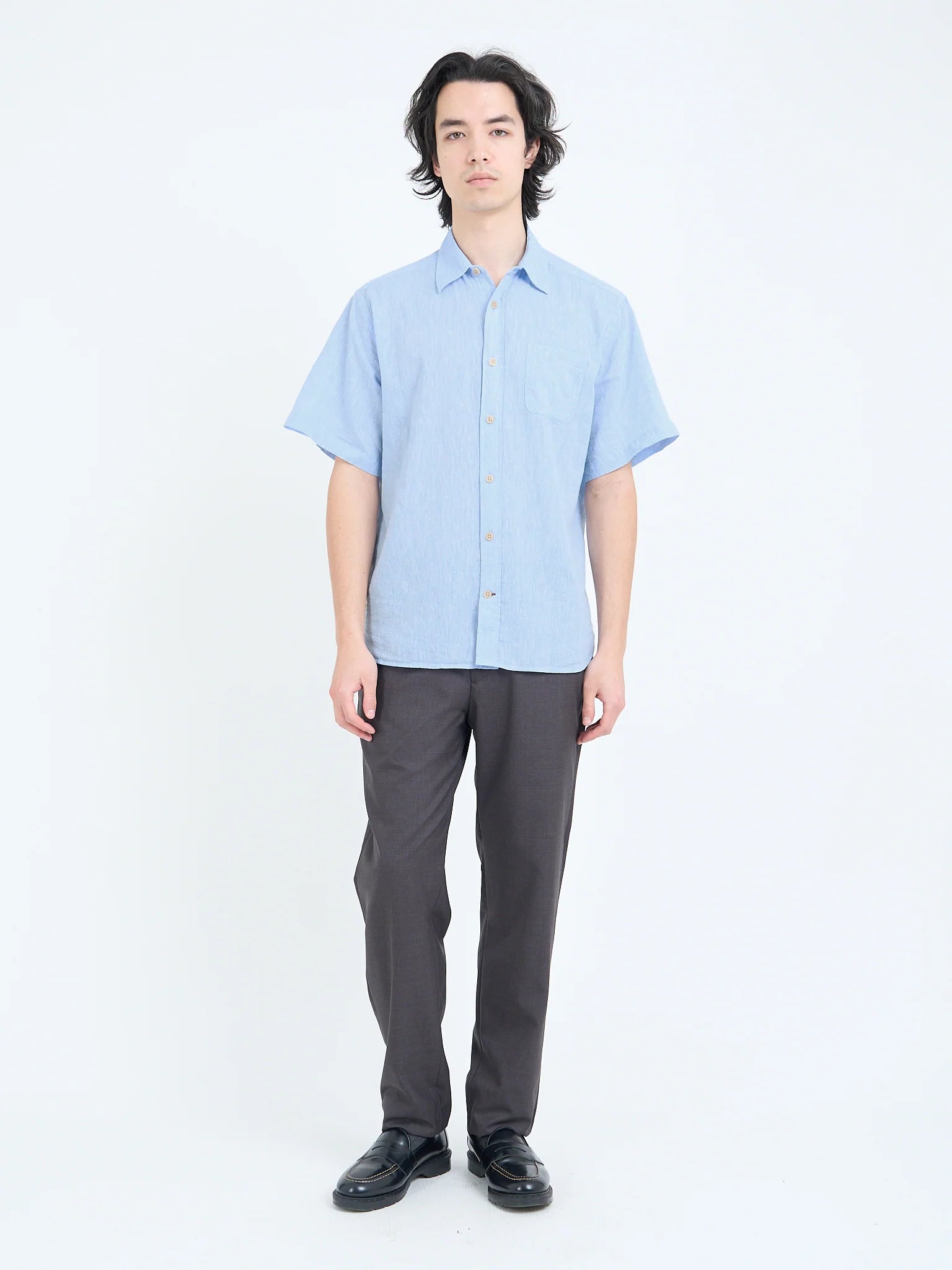 Atlanta Short Sleeve Shirt - Blue Perkins