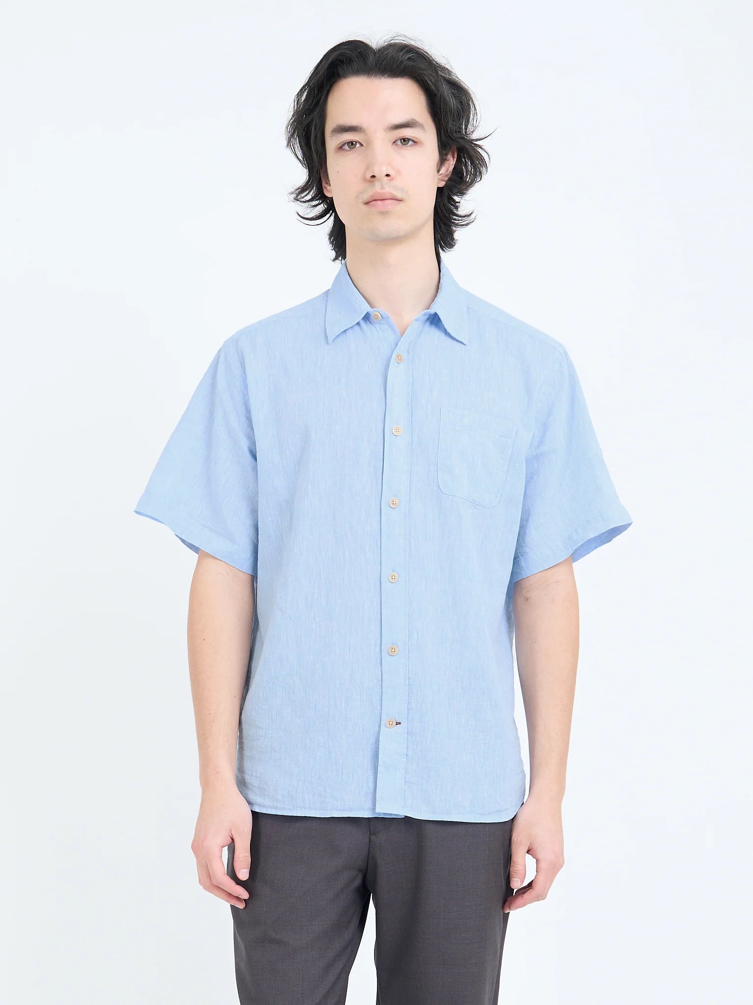 Atlanta Short Sleeve Shirt - Blue Perkins