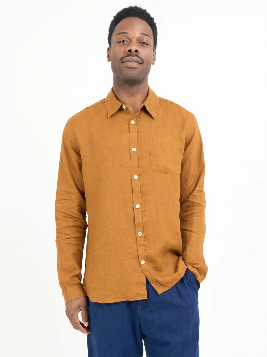 New York Special Shirt - Bridford Orange Linen