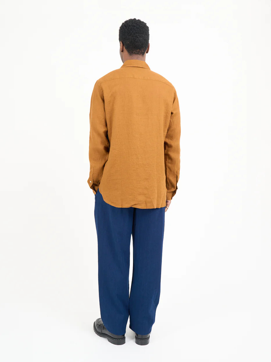 New York Special Shirt - Bridford Orange Linen