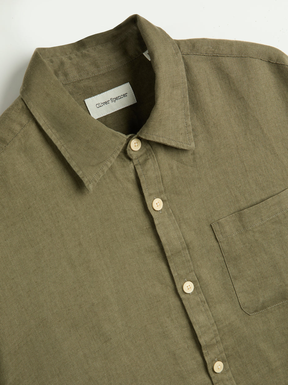 New York Special Shirt - Bridford Green Linen