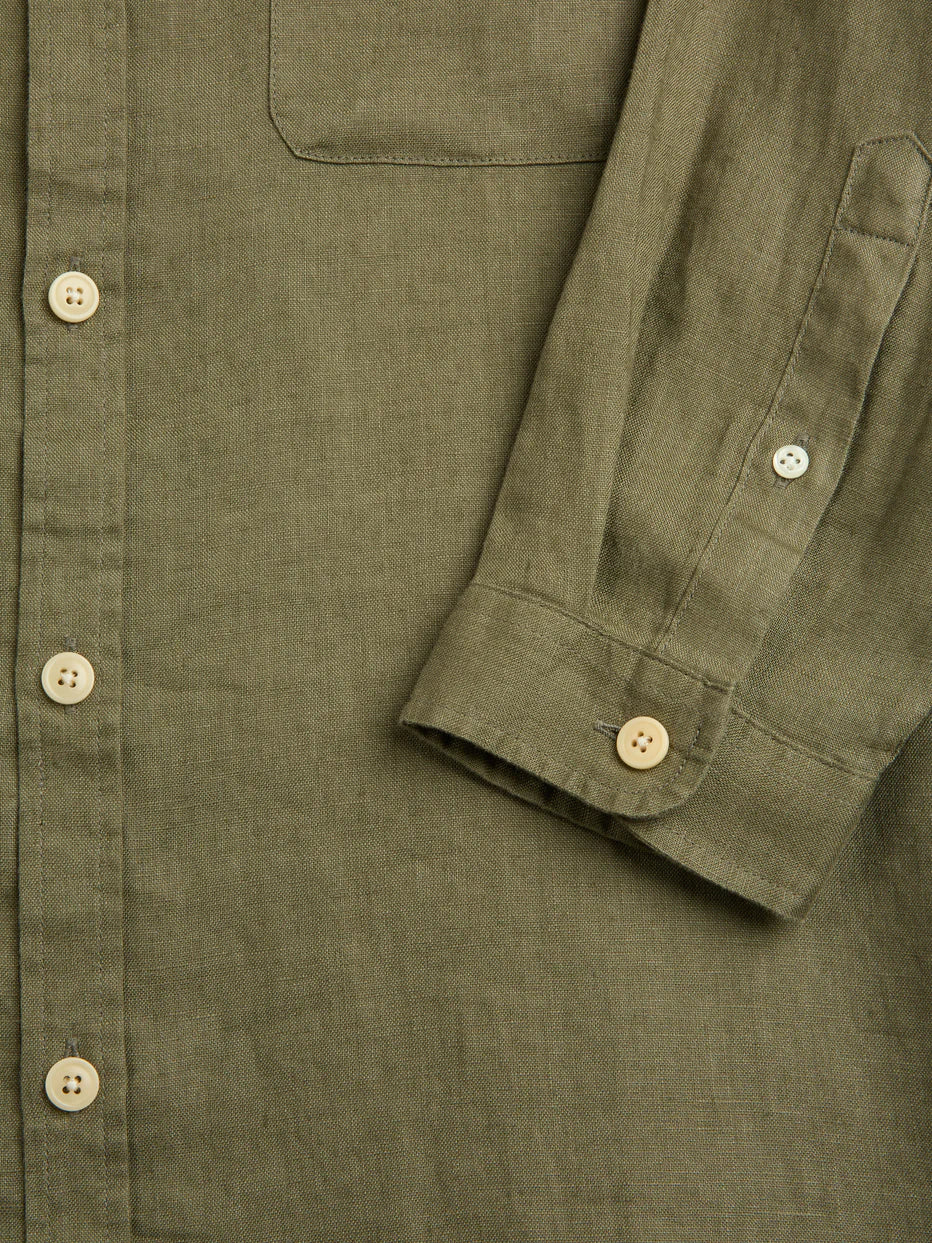 New York Special Shirt - Bridford Green Linen