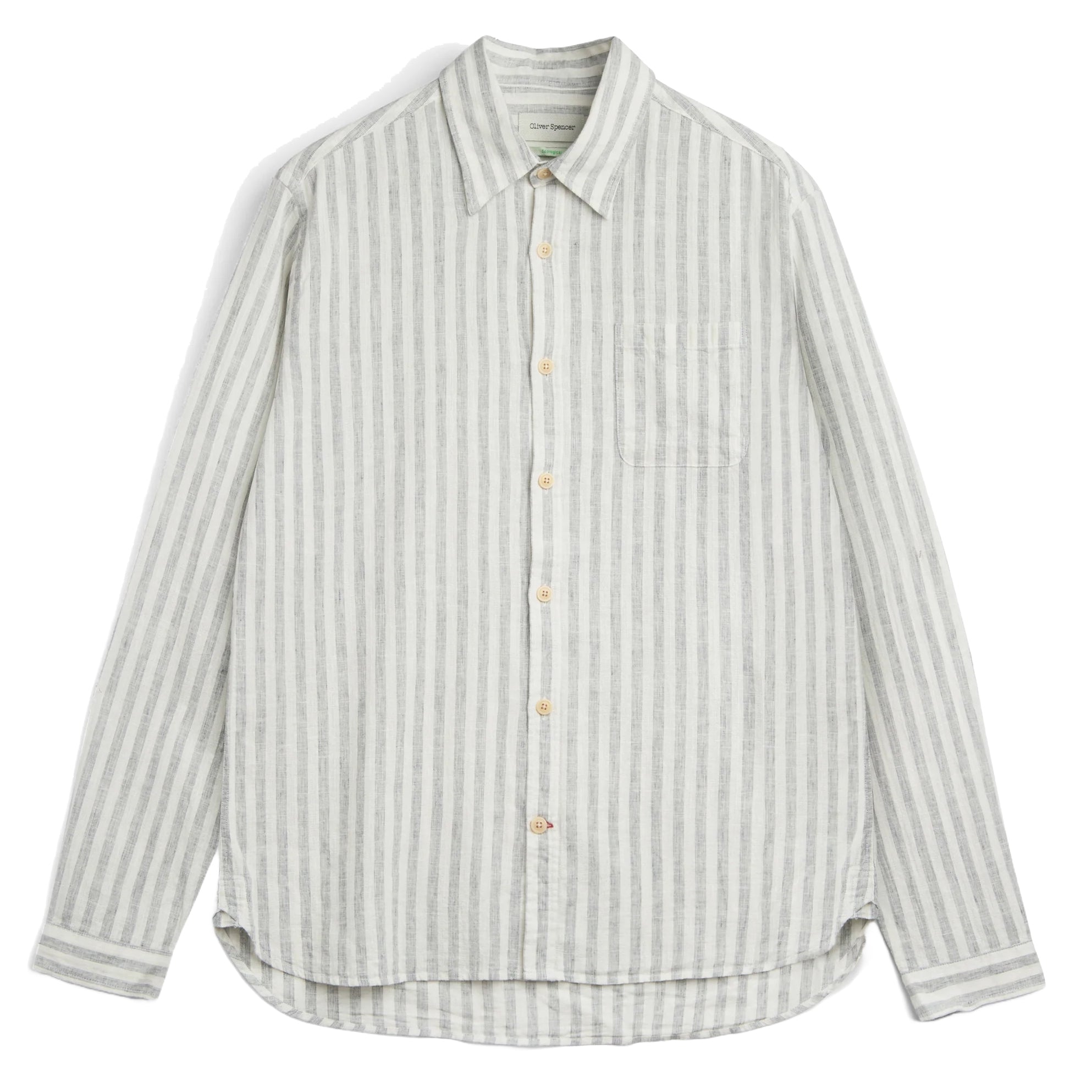 New York Special Shirt - Hardman White/Grey Linen Mix