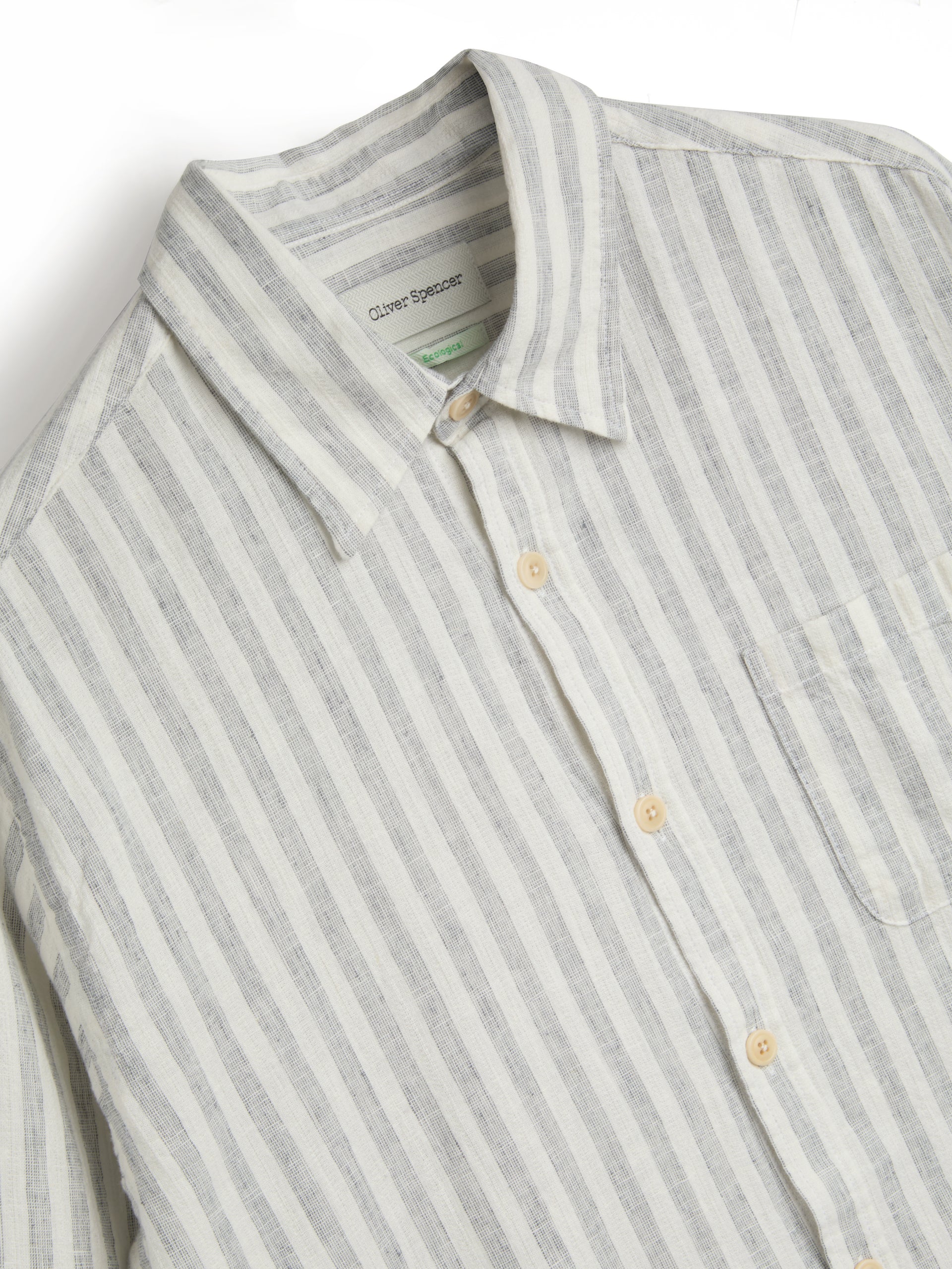 New York Special Shirt - Hardman White/Grey Linen Mix