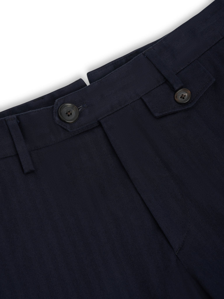Fishtail Trousers - Navy Faulkes
