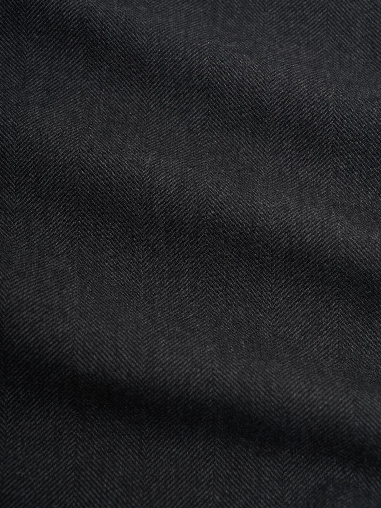 Fishtail Trousers - Charcoal Wool Blend Westerman