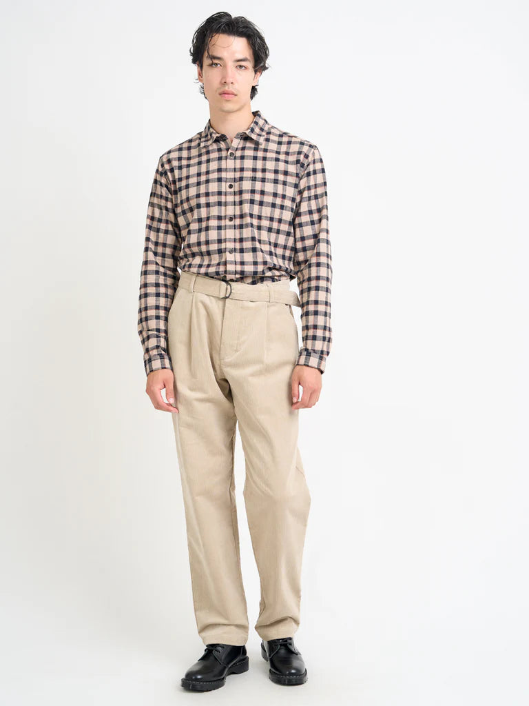 Belted Trousers - Beige Sibley Cord