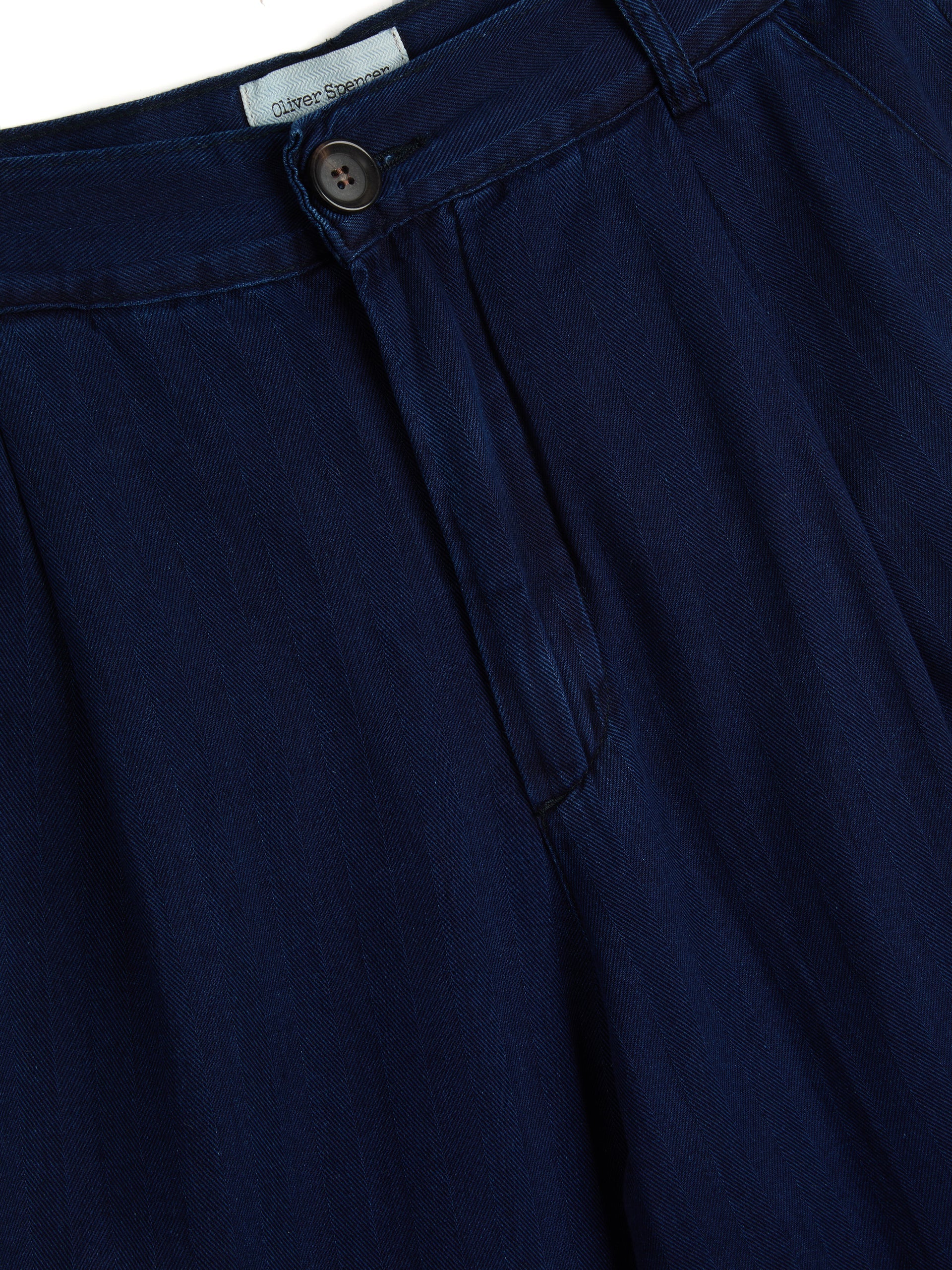 Morton Pleated Trousers - Faye Indigo Blue