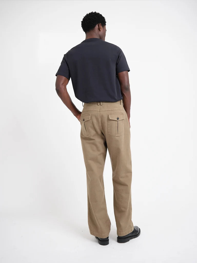 Utility Straight Leg Trousers - Beige Hester