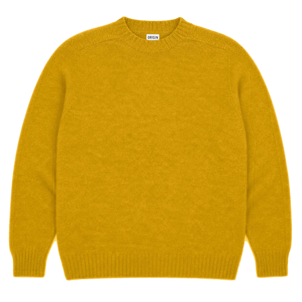 Seamless Crew Lambswool Jumper - Turmeric
