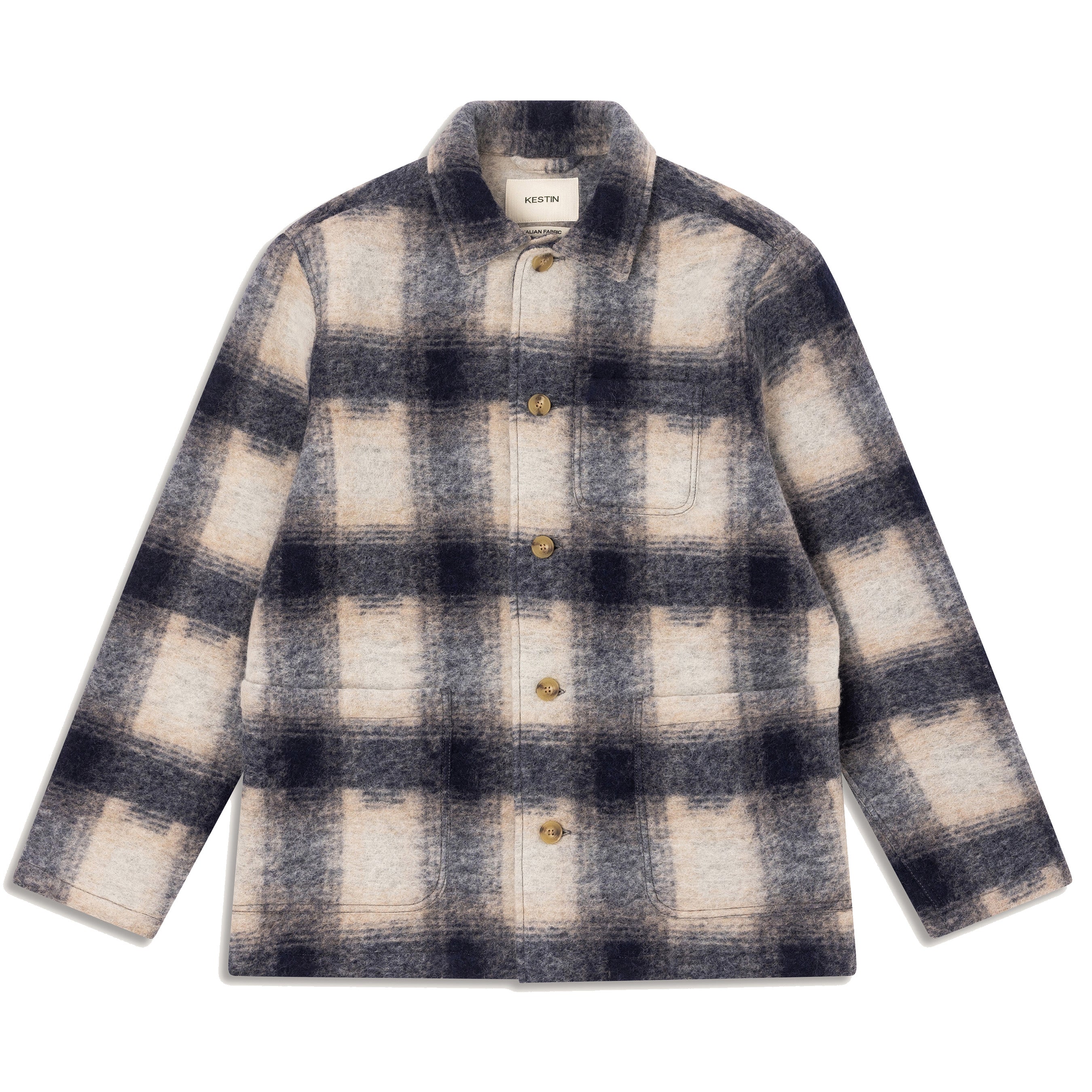 Ormiston Jacket - Navy Check Wool Blend