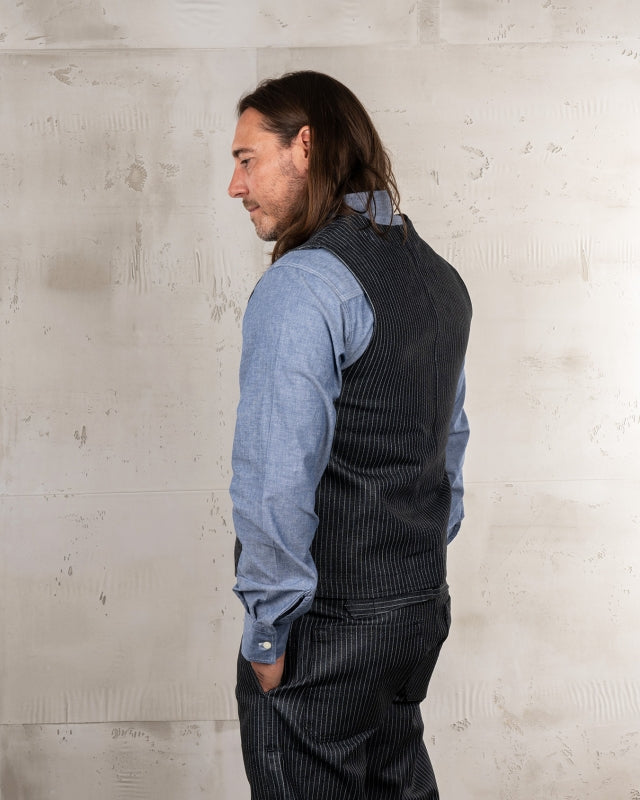 1937 Roamer Vest - Blue Wabash