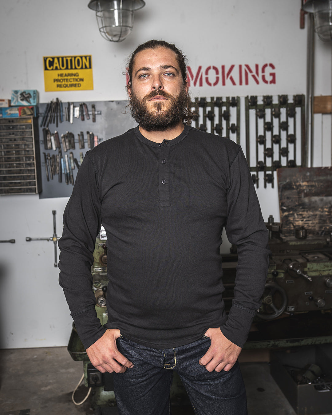 1954 Utility Shirt Long Sleeve - Faded Black