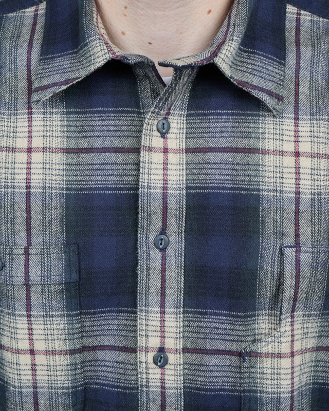 1937 Roamer Shirt - Blue/Beige Check Flannel