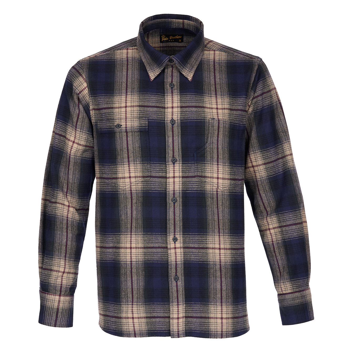 1937 Roamer Shirt - Blue/Beige Check Flannel